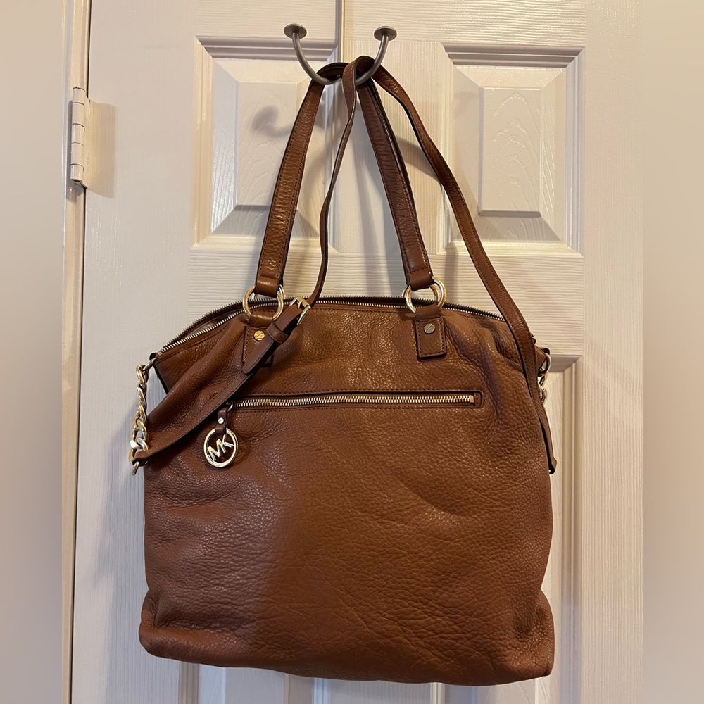 Michael Kors leather tote bag brown